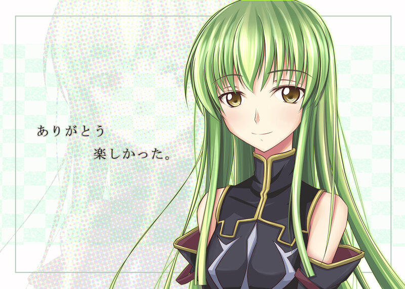 green-haired anime character
