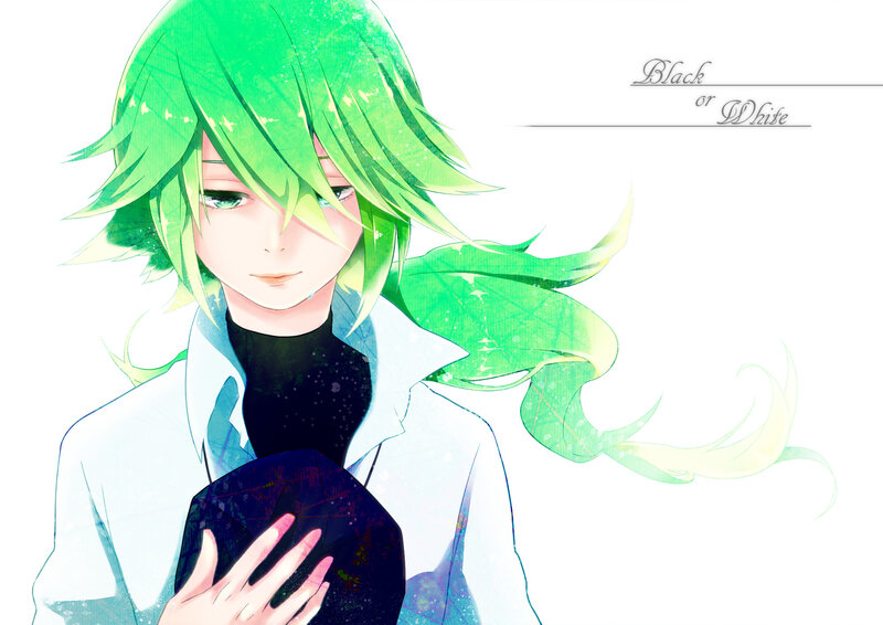 green-haired anime character