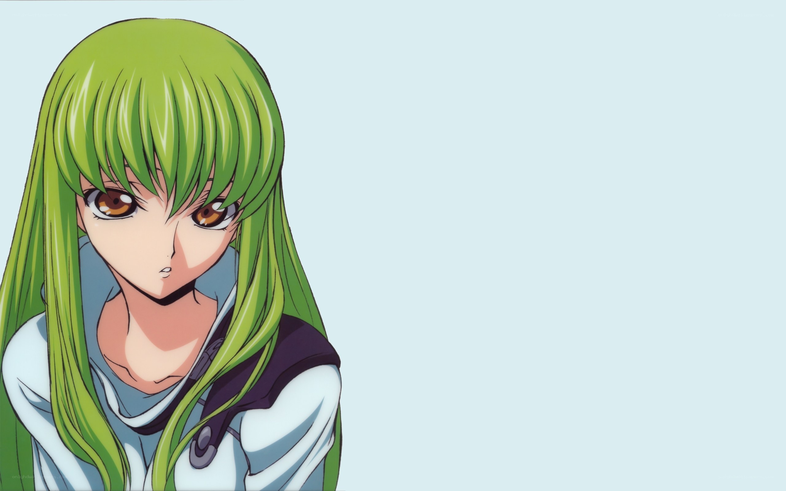 green-haired anime character