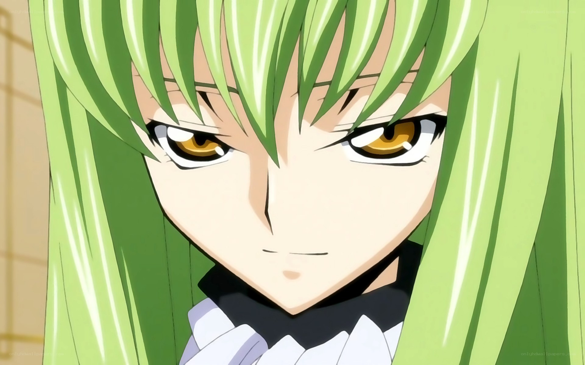 green-haired anime character