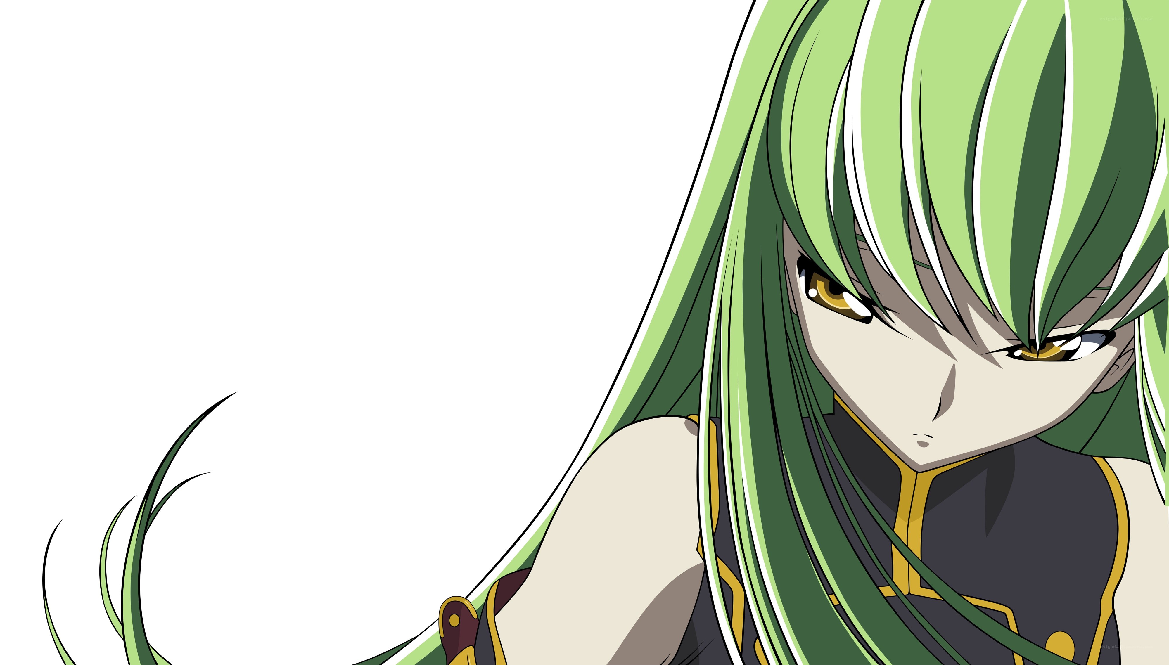 green-haired anime character