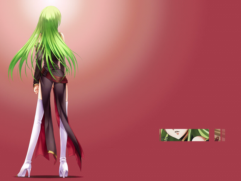 green-haired anime character