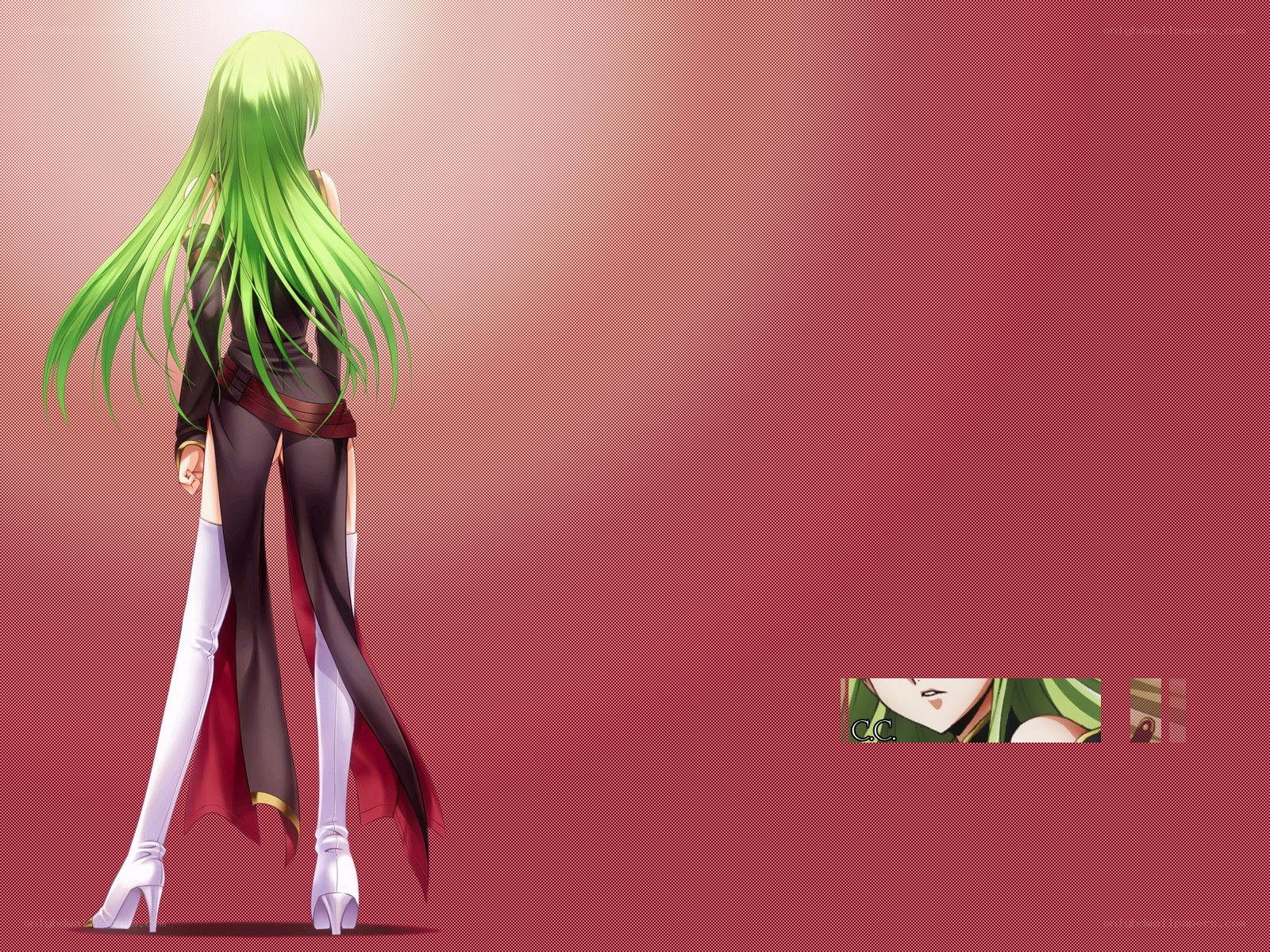 green-haired anime character