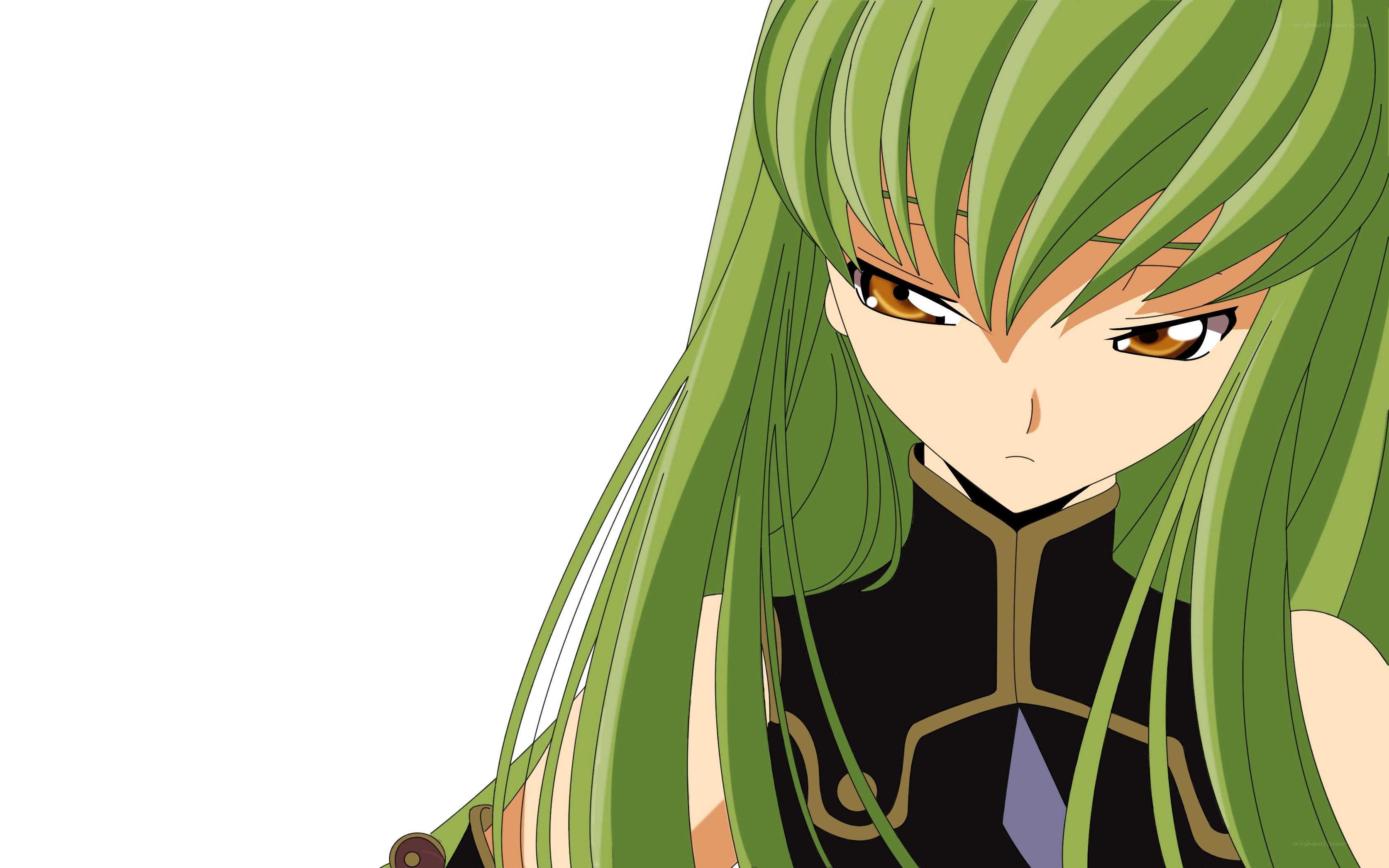 green-haired anime character