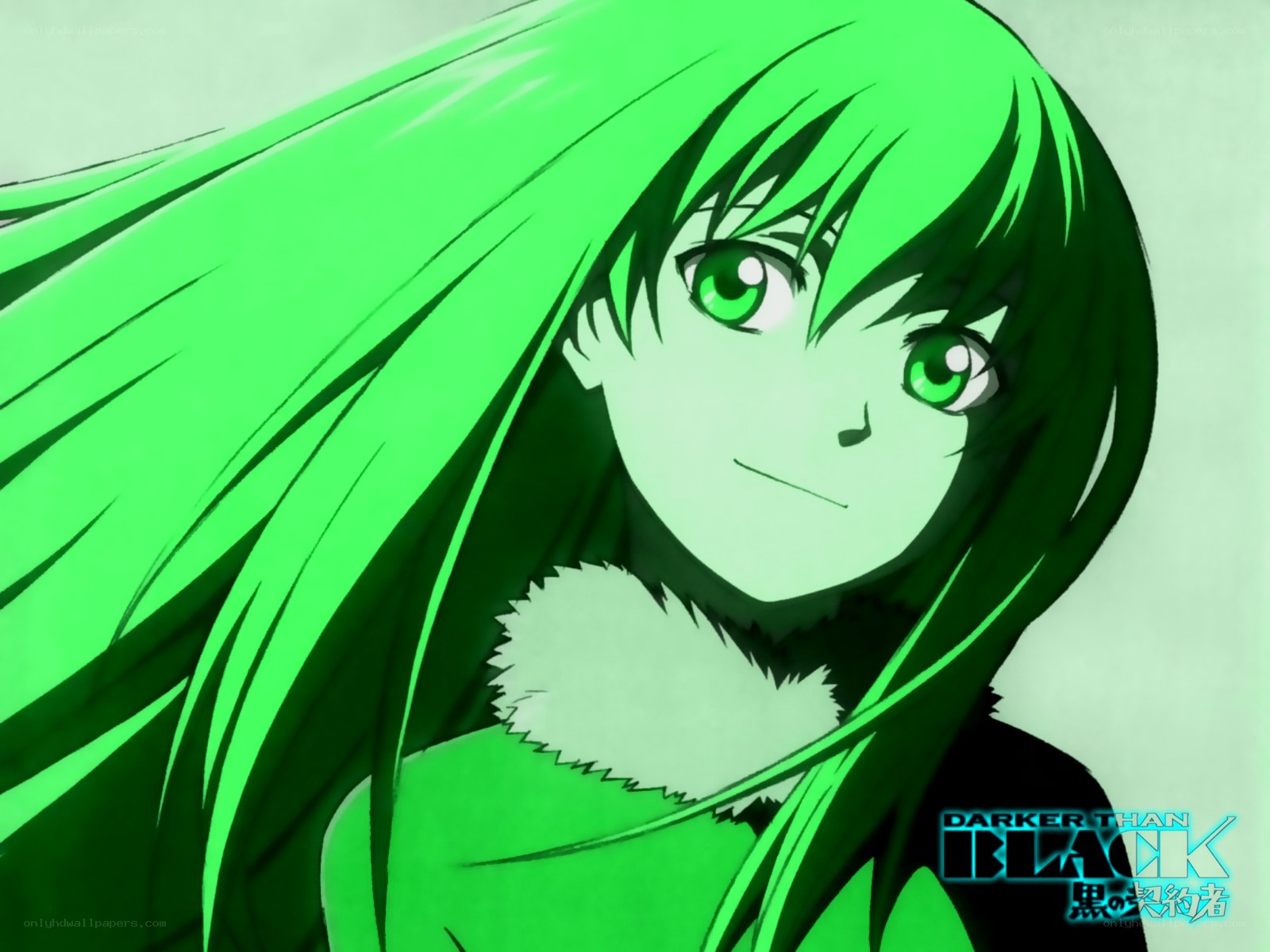 green-haired anime character