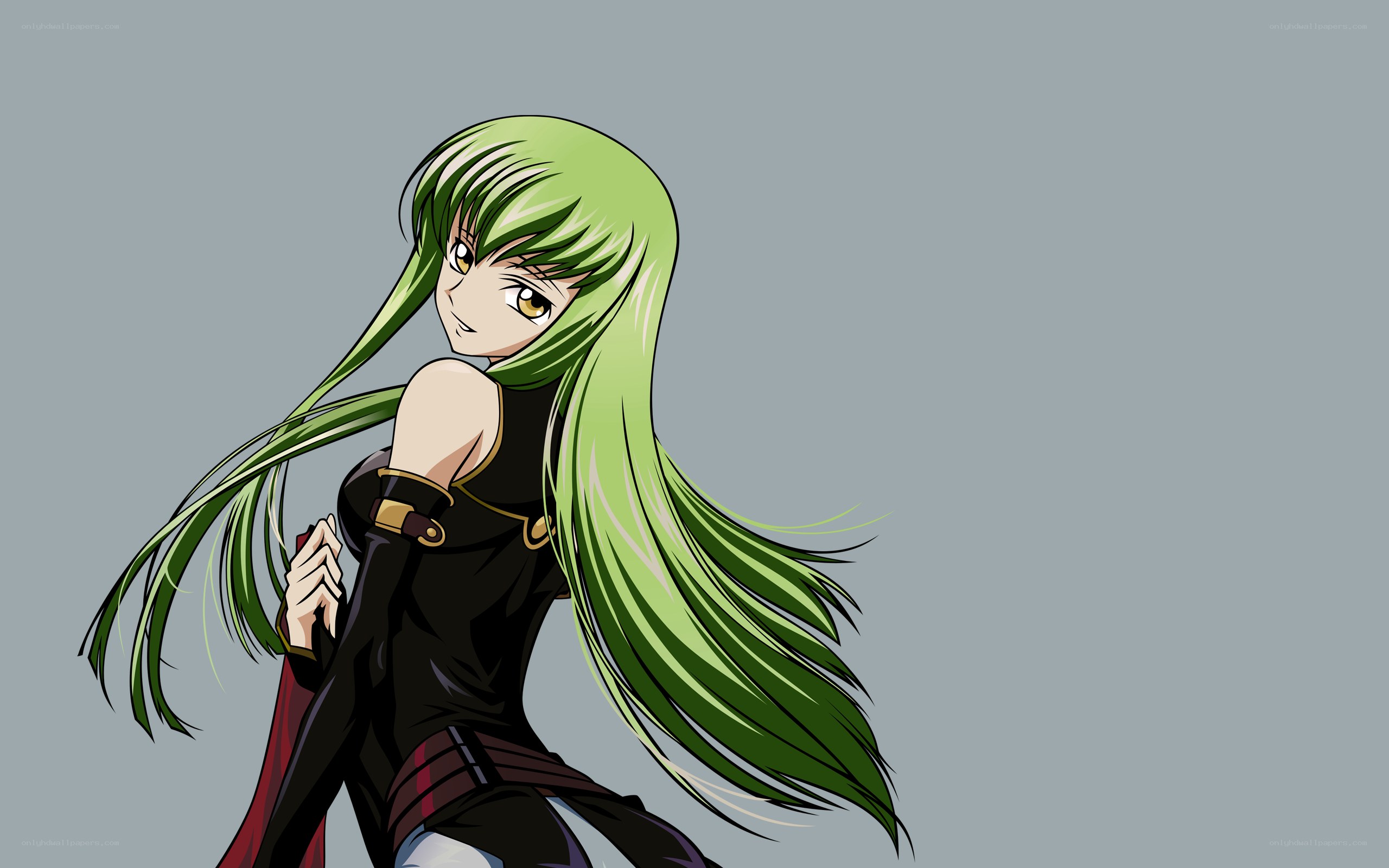 green-haired anime character