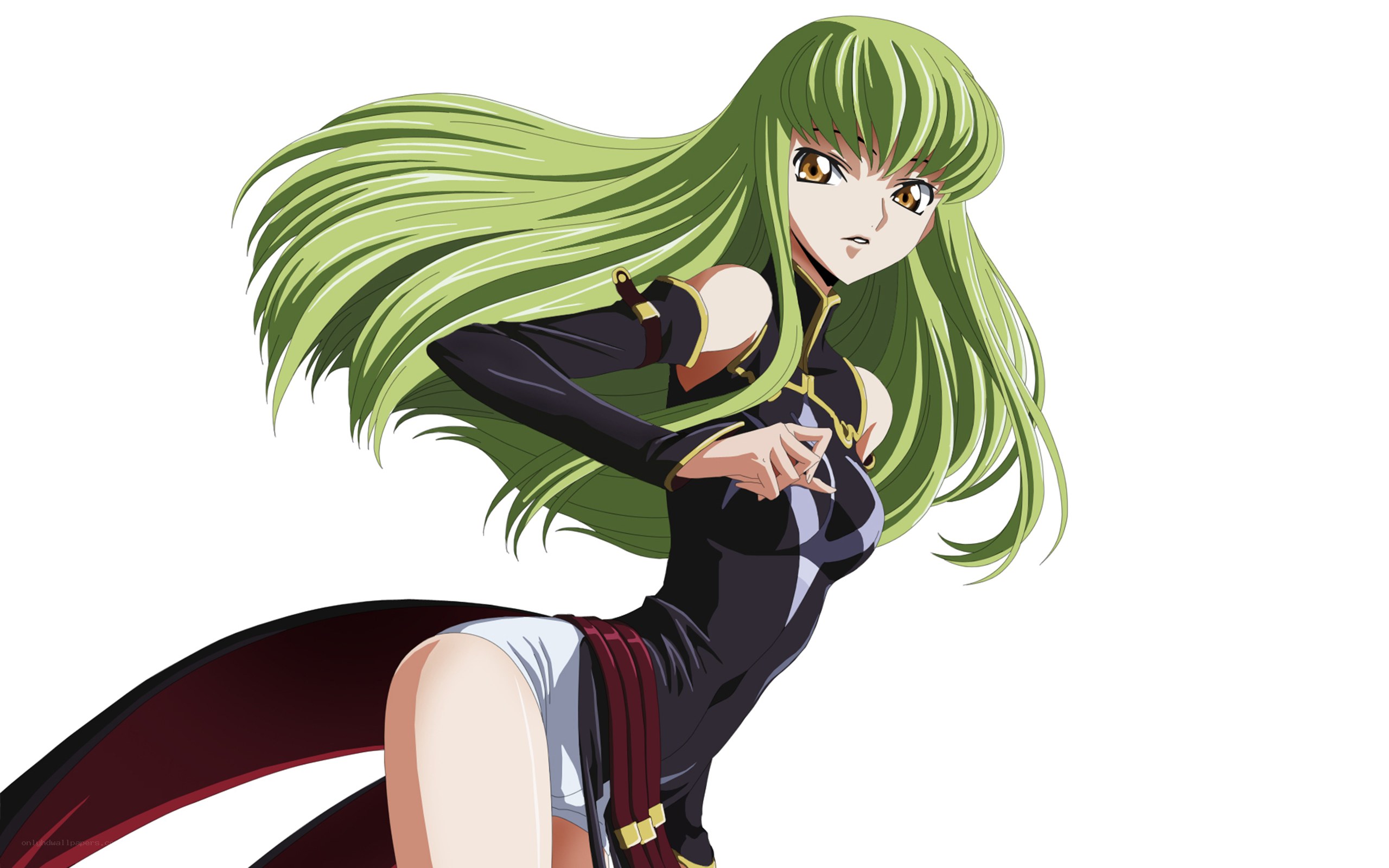 green-haired anime character