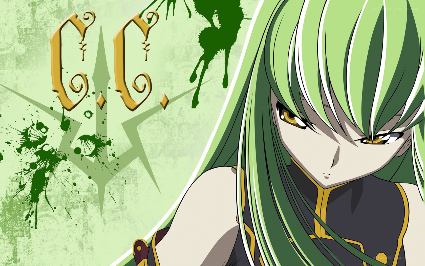 green-haired anime character