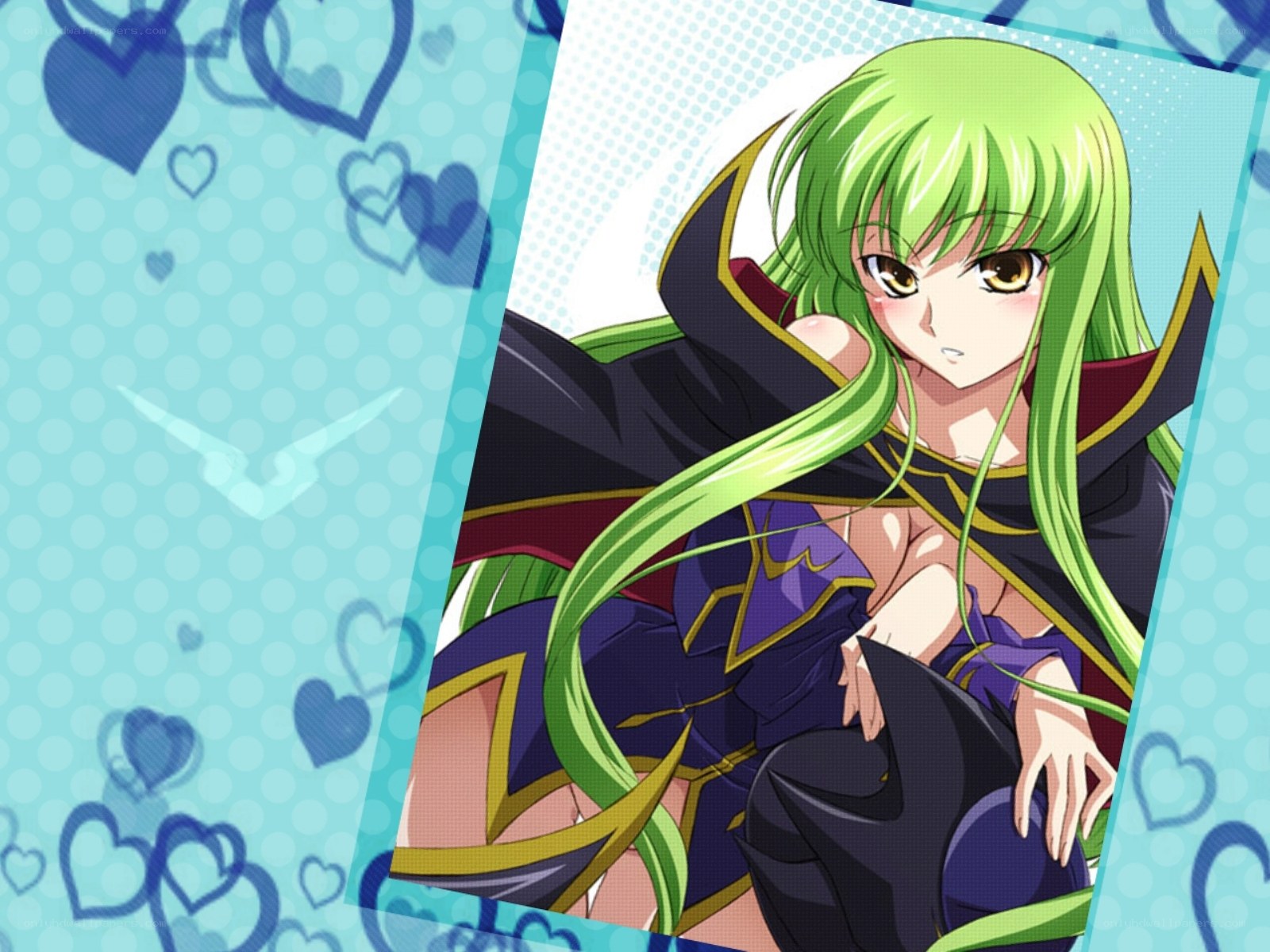 green-haired anime character