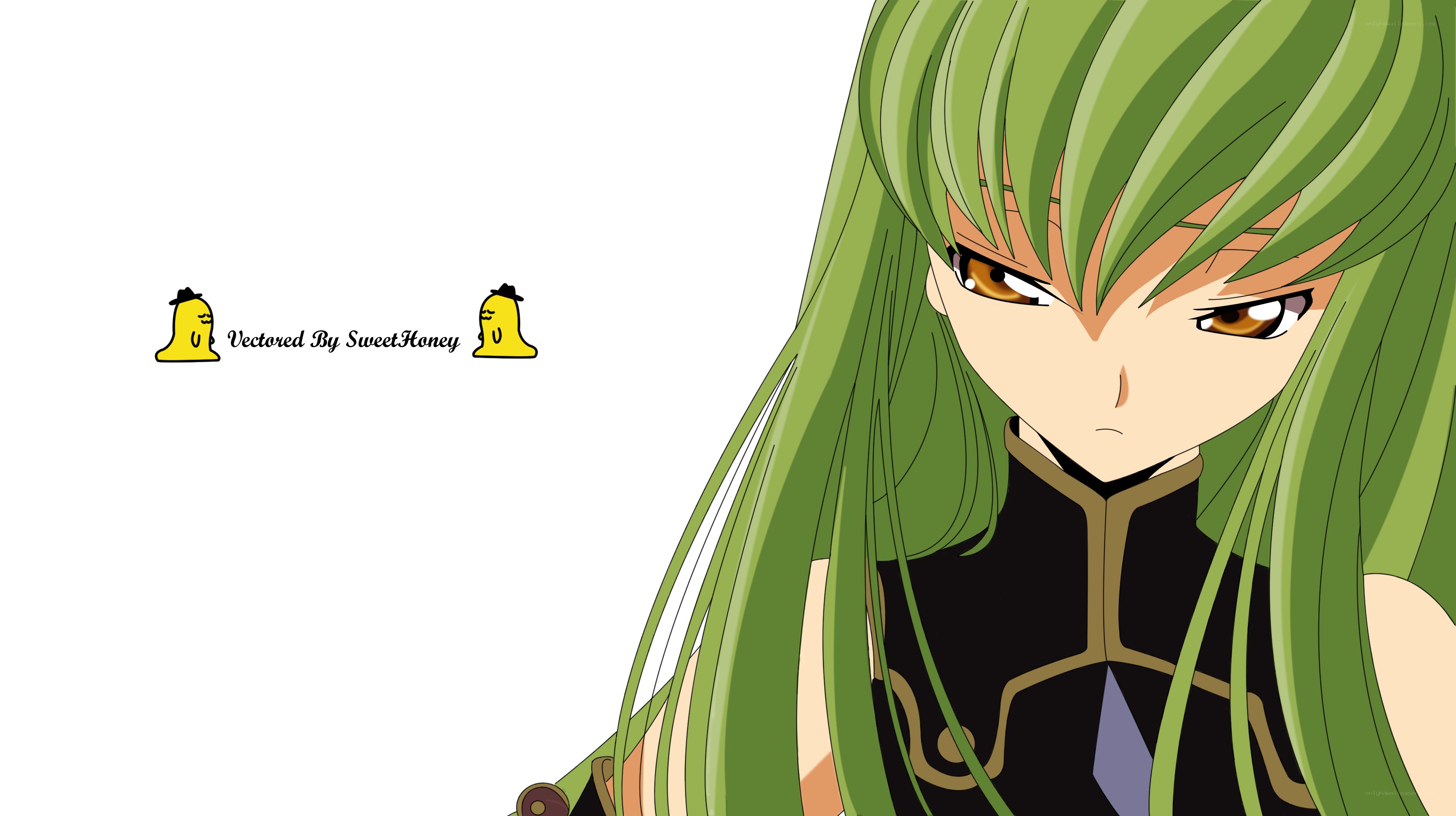 green-haired anime character