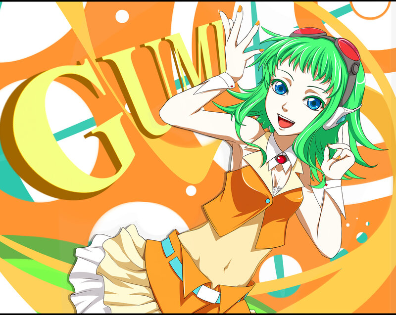 green-haired anime character