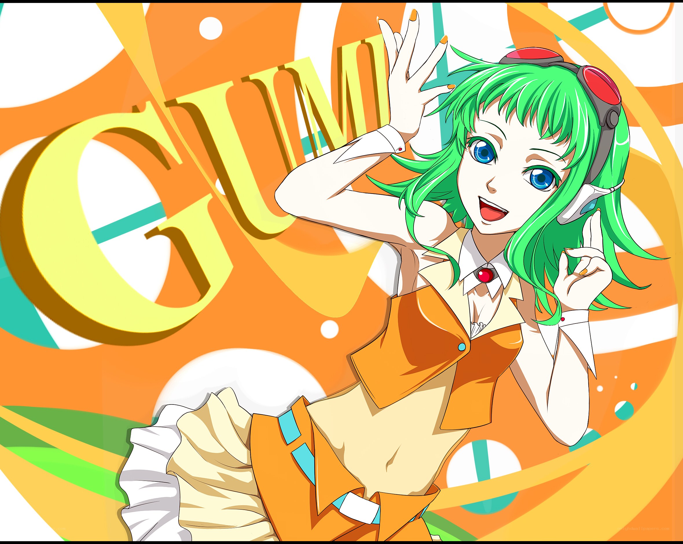 green-haired anime character