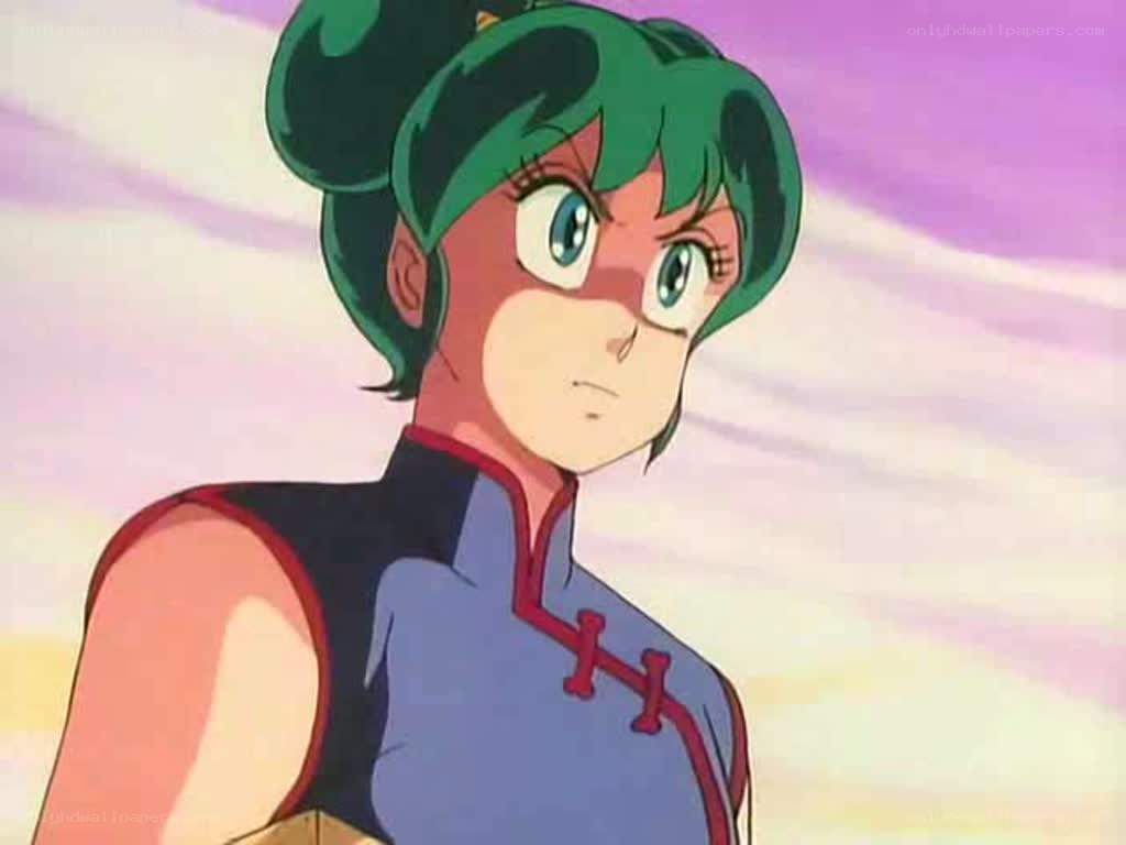 green-haired anime character
