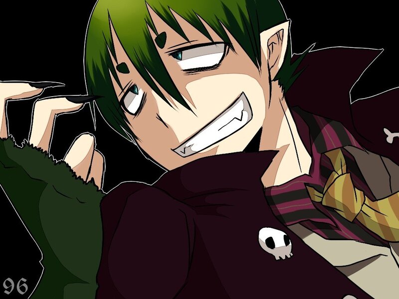green-haired anime character