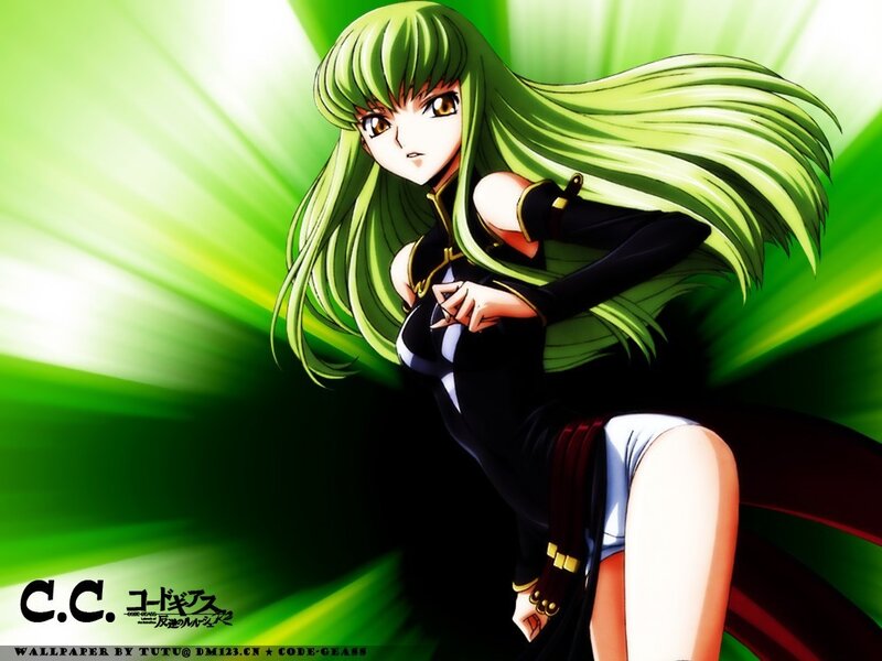 Green-haired anime character