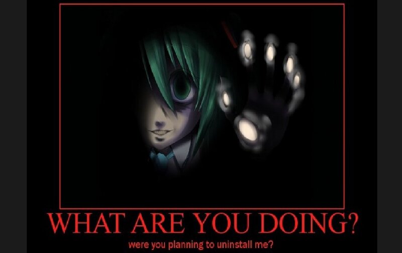 Green-haired Anime Character — Black, Dramatic