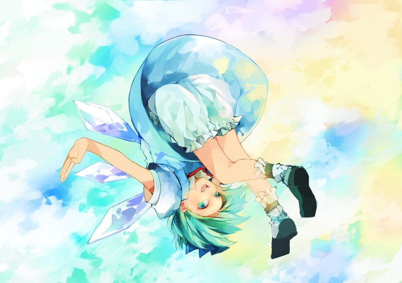 Green-haired Anime Character — Blue, Dreamy