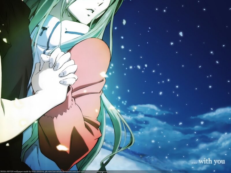 Green-haired Anime Character — Blue, Serene