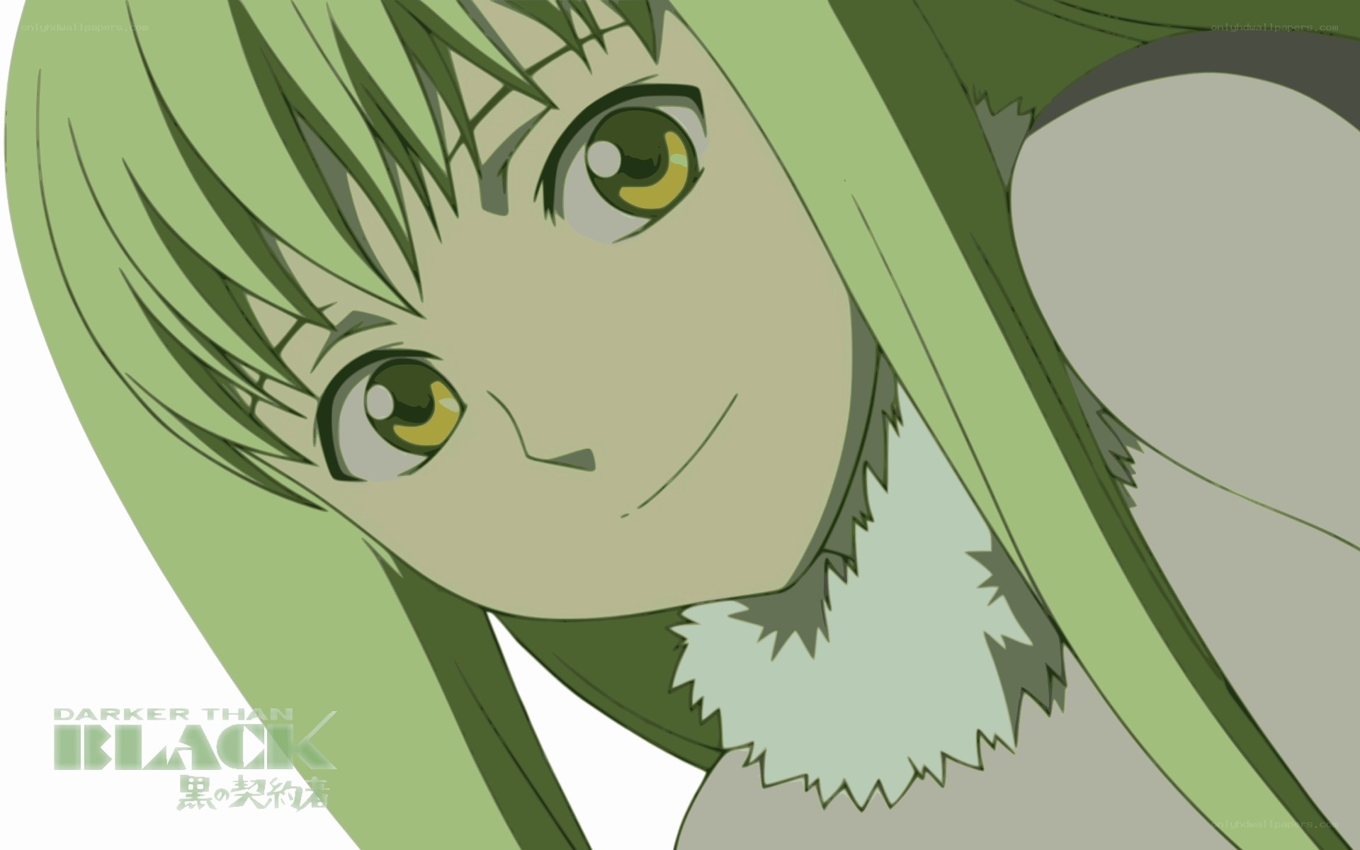 green-haired anime character close-up