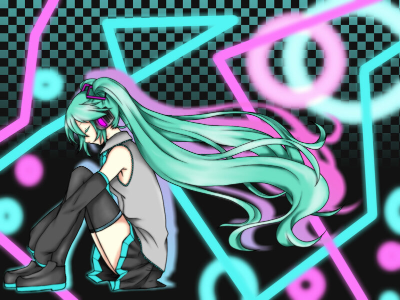 Green-haired Anime Character — Cyan, Energetic