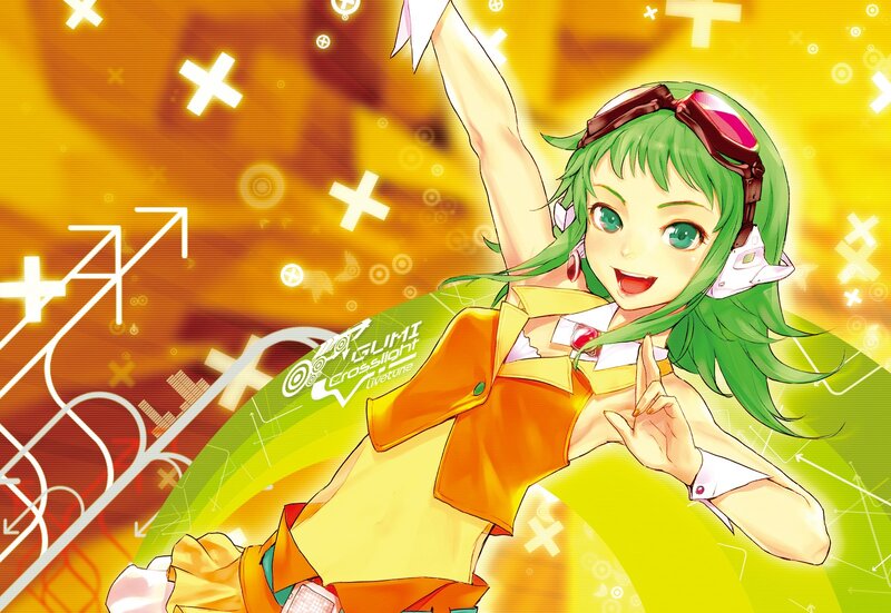 green-haired anime character dancing