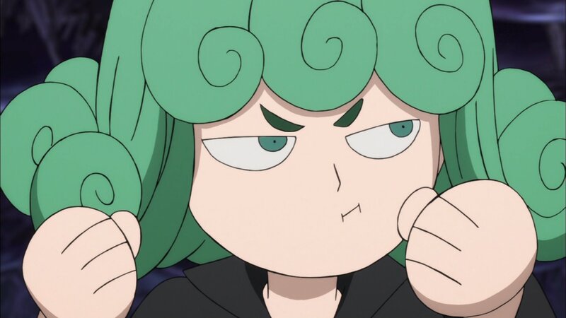 Green-haired Anime Character — Green, Angry