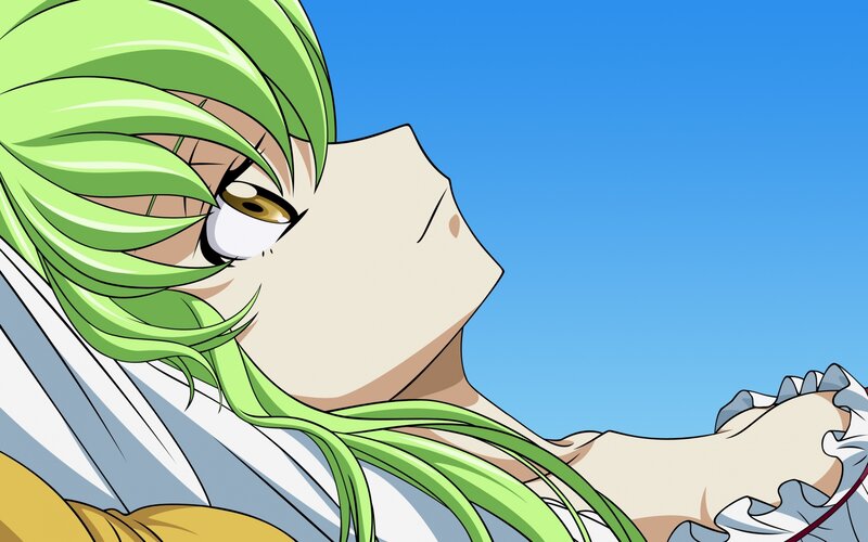 Green-haired Anime Character — Green, Calm, Afternoon