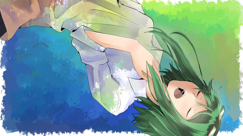 Green-haired Anime Character — Green, Calm, Digital Art, Anime Art