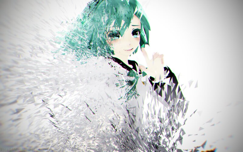 Green-haired Anime Character — Green, Dramatic, Digital Art, Digital Effect