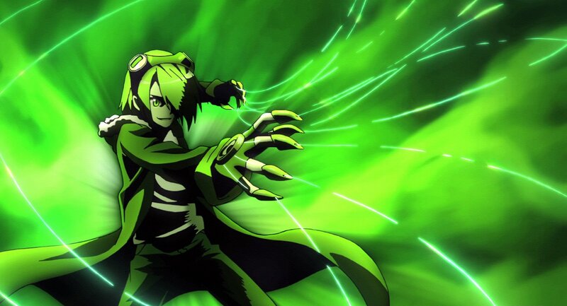 Green-haired Anime Character — Green, Dramatic, Green Energy