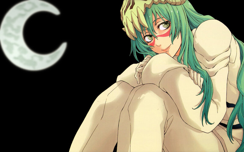 Green-haired Anime Character — Green, Dramatic, Night