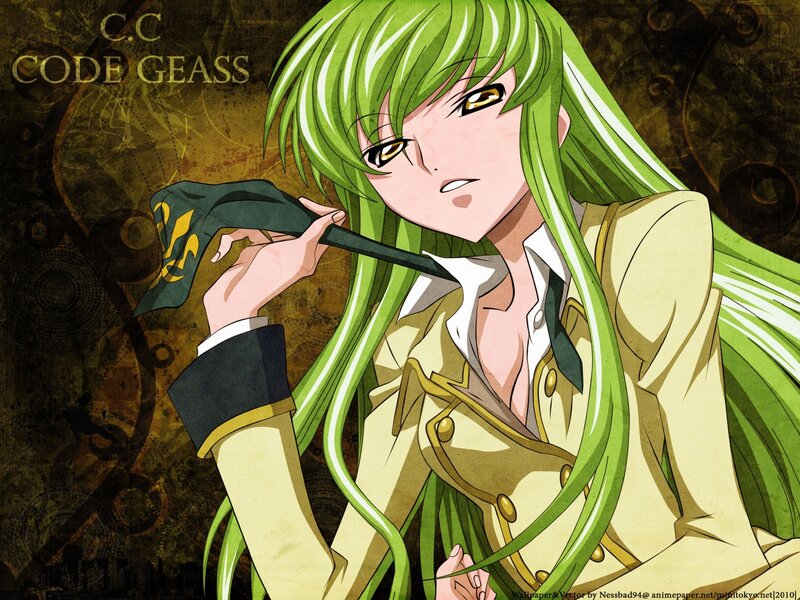 Green-haired Anime Character — Green, Dramatic, Uniform
