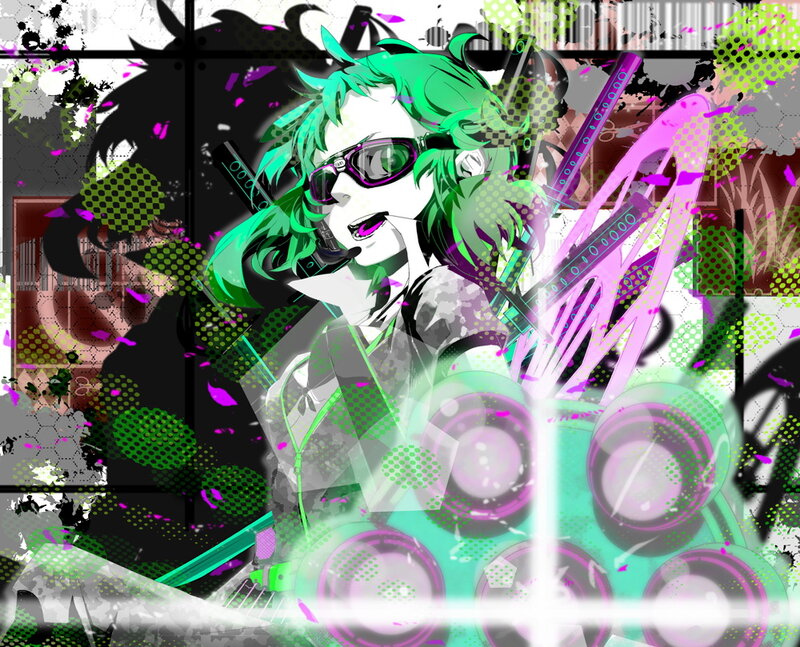 Green-haired Anime Character — Green, Energetic, Digital Art