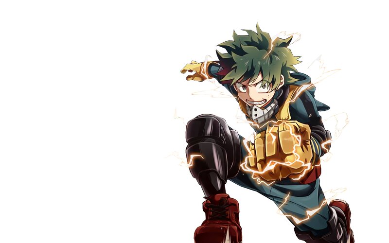Green-haired Anime Character — Green, Energetic, Lightning