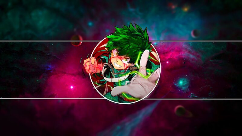 Green-haired Anime Character — Green, Energetic, Space