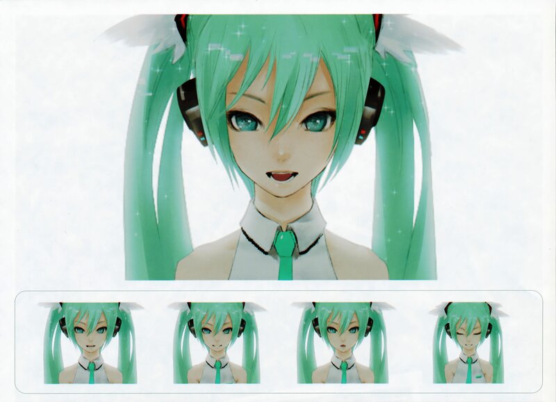 Green-haired Anime Character — Green, Neutral, Headphones