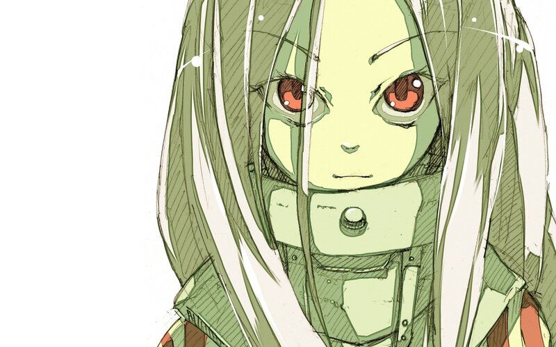 Green-haired Anime Character — Green, Neutral, Manga