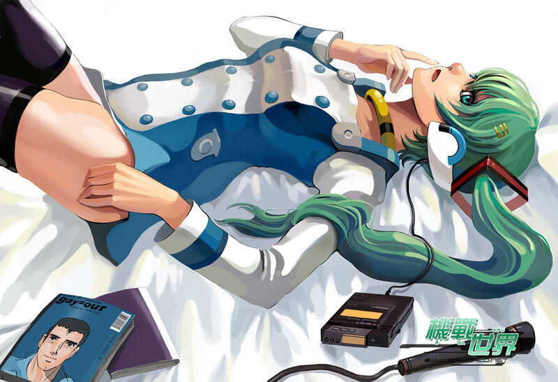 Green-haired Anime Character — Green, Relaxed