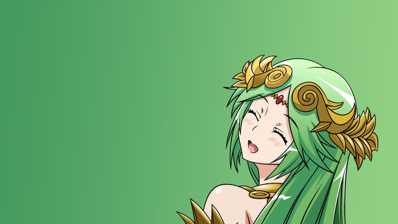 Green-haired Anime Character — Green, Serene, Gold Headpiece