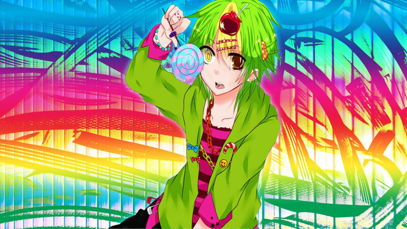 Green-haired Anime Character — Green, Vibrant, Energetic