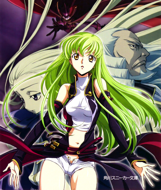 Green-haired anime character in action