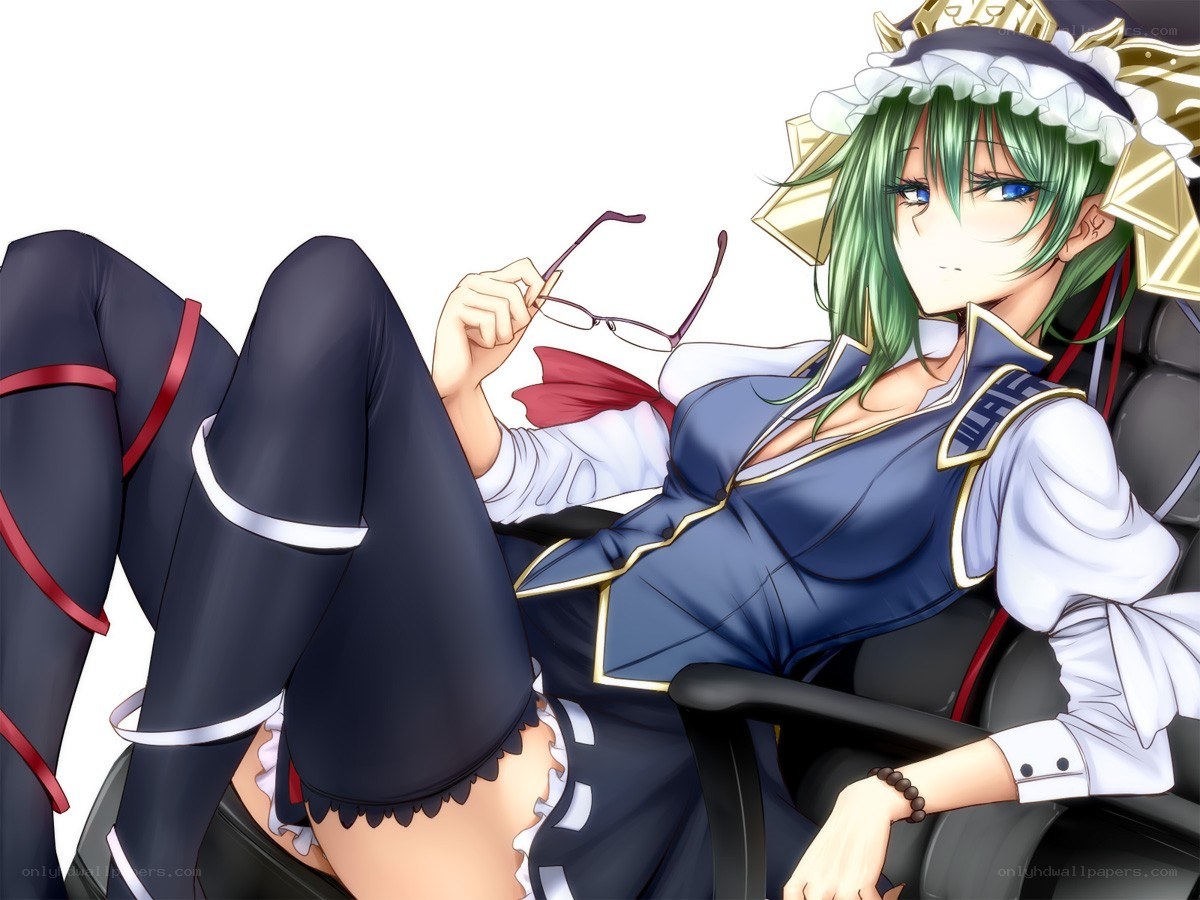 green-haired anime character in uniform