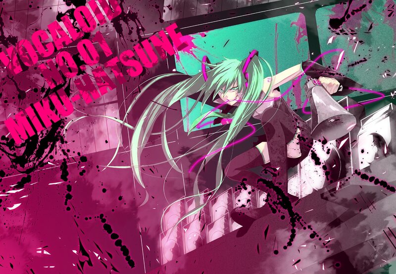 Green-haired Anime Character — Magenta