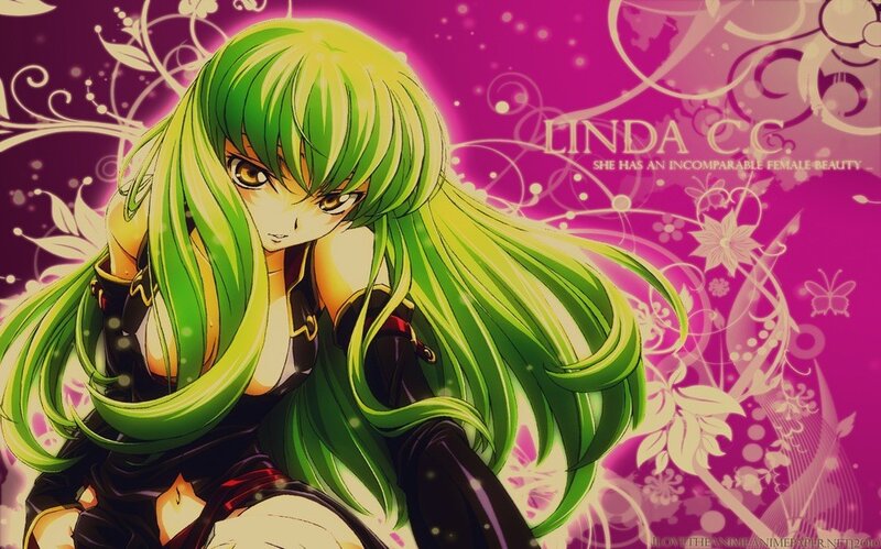 Green-haired anime character portrait