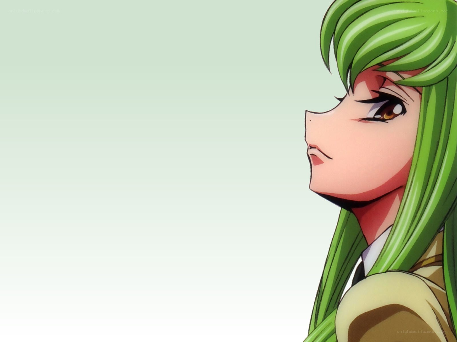 green-haired anime character portrait