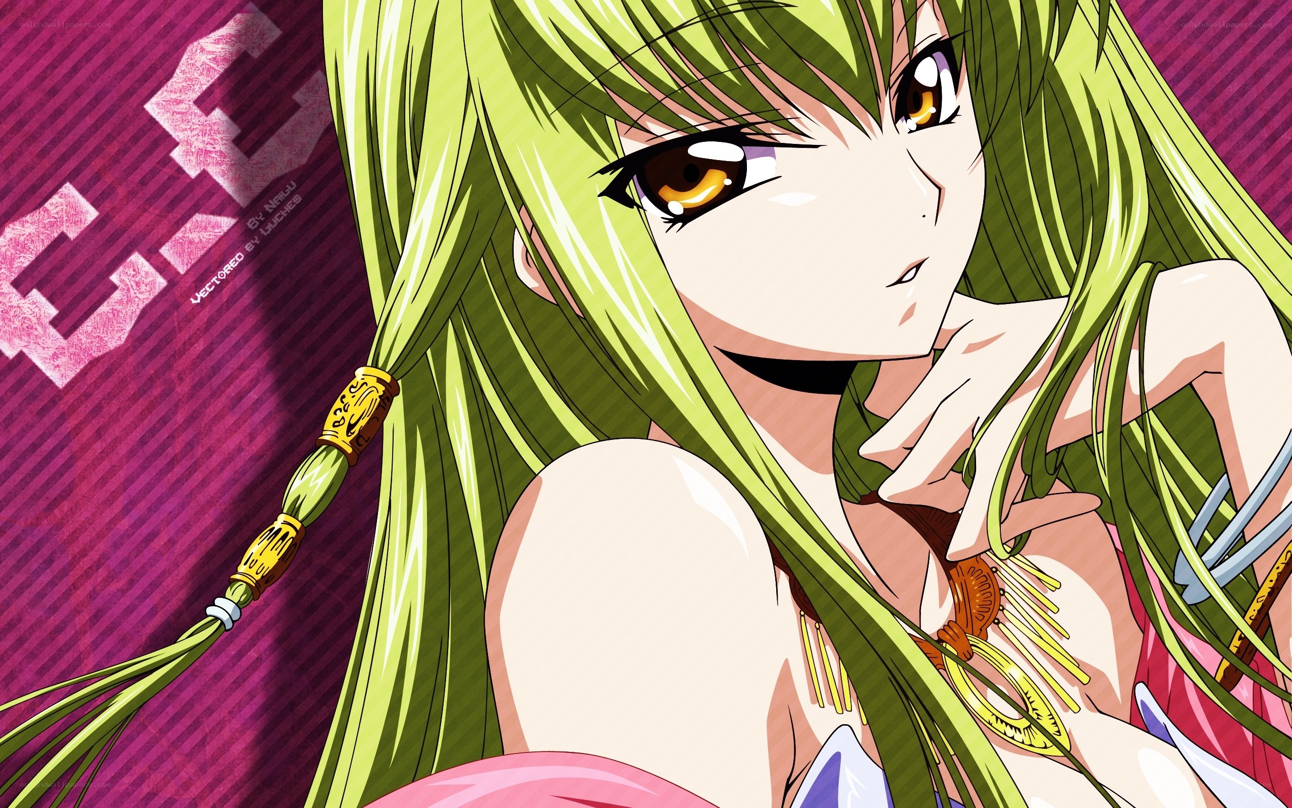 green-haired anime character portrait