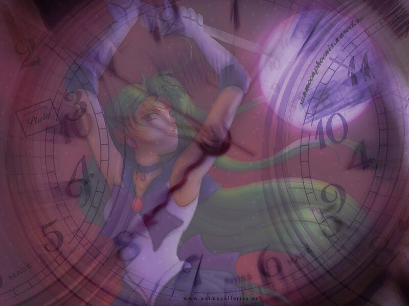 Green-haired Anime Character — Purple, Dramatic