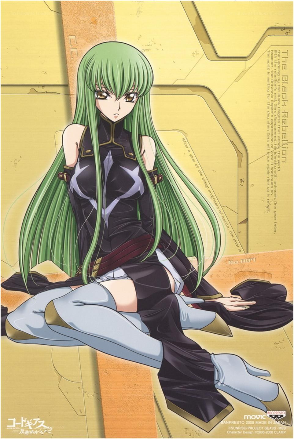 green-haired anime character sitting