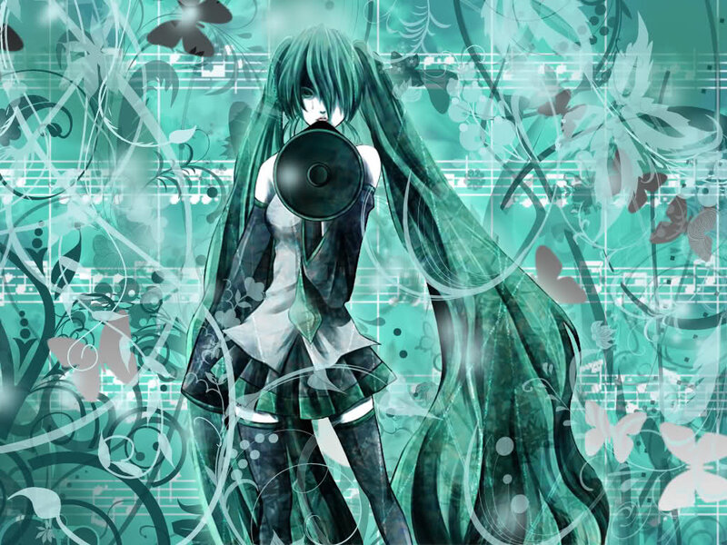 Green-haired Anime Character — Teal, Dreamy