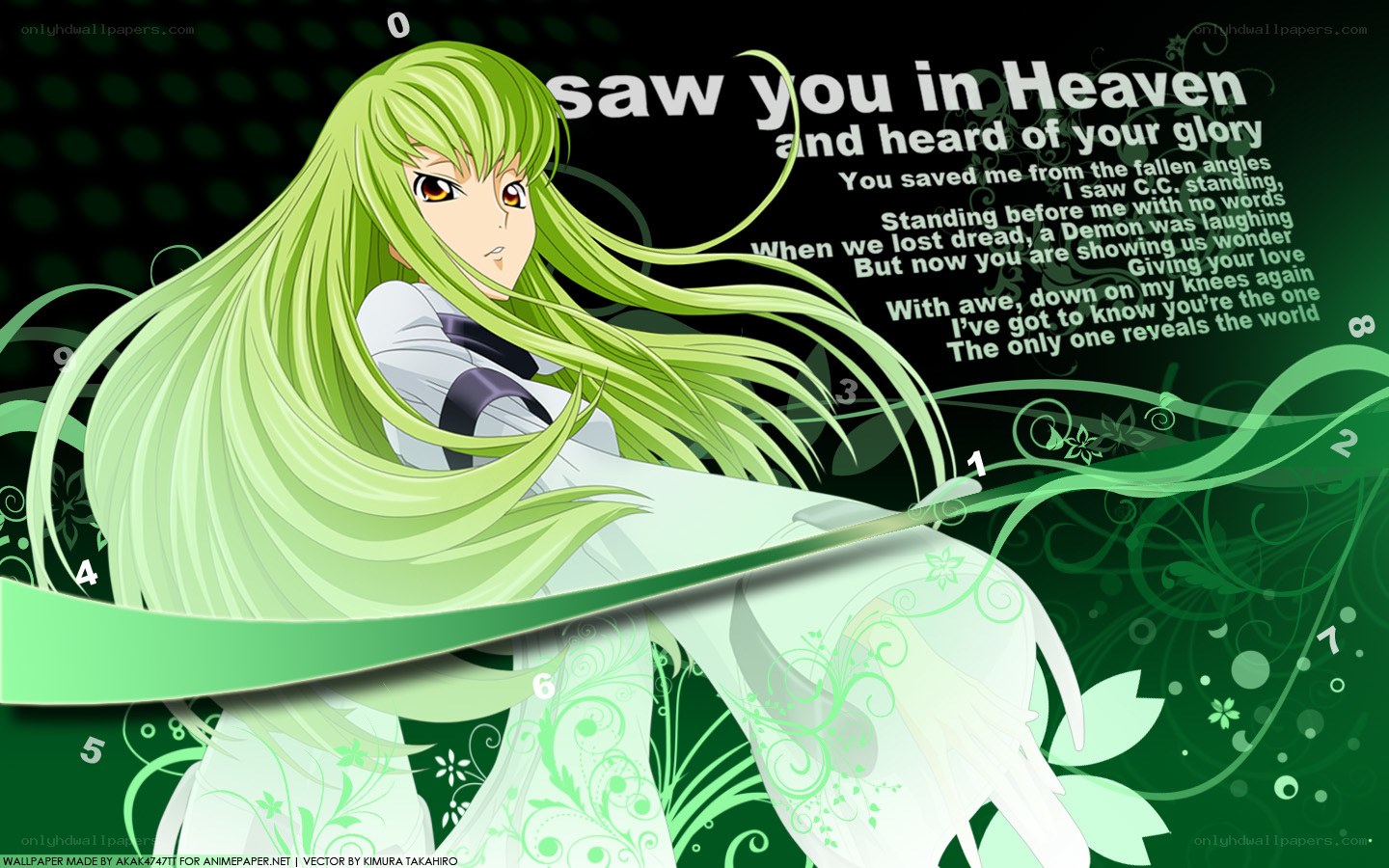 green-haired anime character wallpaper